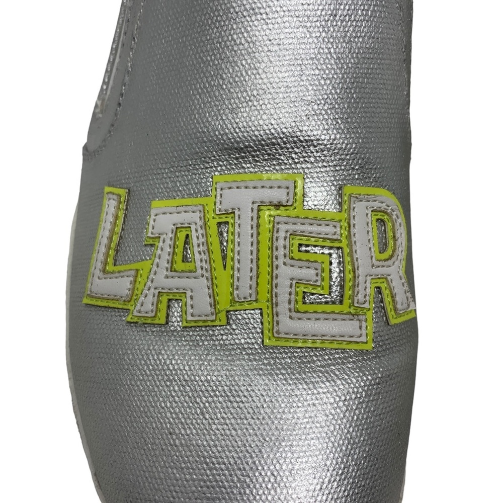Circus by Sam Edelman Silver Slip-On Sneaker Later Alligator Statement Kidcore - Picture 3 of 16
